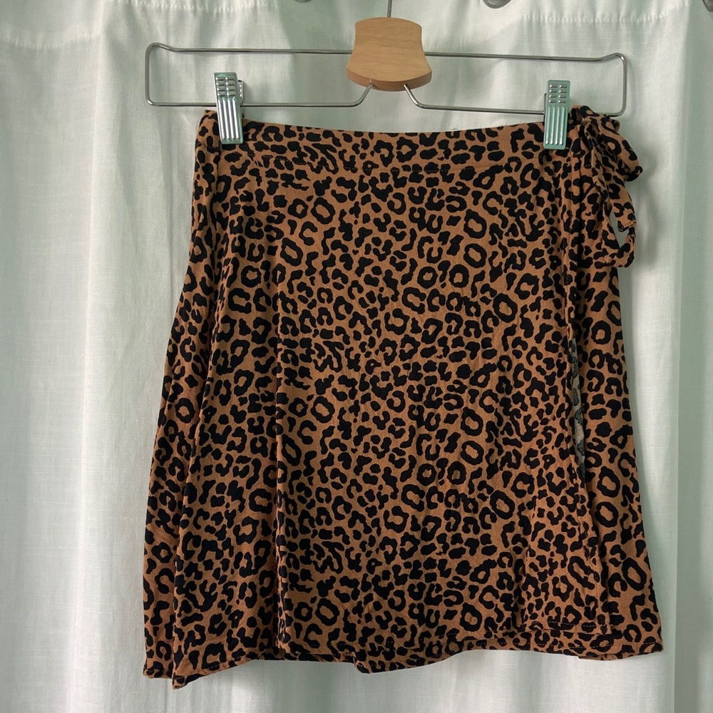 Cheetah Print Wrap Skirt